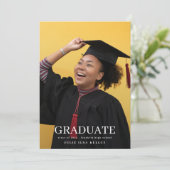 High School Multi 4 Foto Typografy Graduate Ankündigung (Stehend Vorderseite)