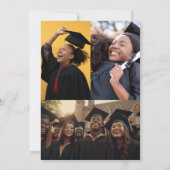 High School Multi 4 Foto Typografy Graduate Ankündigung (Rückseite)