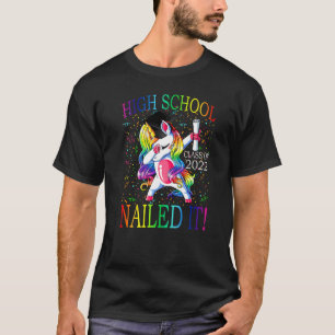 High School nagelte es ein Einhorn Dabbing Abschlu T-Shirt