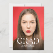 High School Photo Graduation Invitation Einladung (Vorderseite)