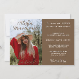 High School Photo Graduation Party Invitation Einladung