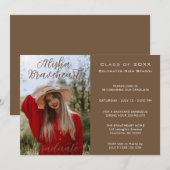 High School Photo Graduation Party Invitation Einladung (Vorne/Hinten)