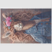 High School Prep Llama Decoupage Seidenpapier (Vorderseite)