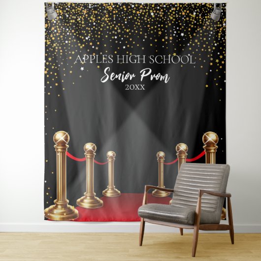 High School Prom Hintergrund Hollywood Red Tepet Wandteppich (Beispiel)