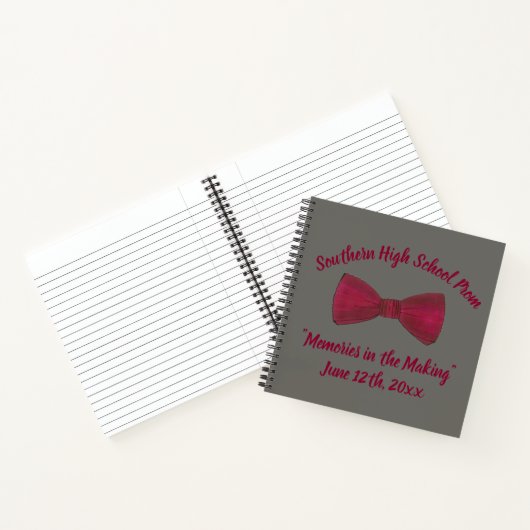 High School Prom Homecomoming Tanz Formal Bowtie Notizbuch (Innenseite)