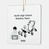 High School Roboter-Team Keramikornament (Links)