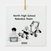 High School Roboter-Team Keramikornament (Rückseite)