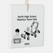 High School Roboter-Team-Vater Keramikornament (Rechts)
