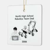 High School Roboter-Team-Vater Keramikornament (Links)