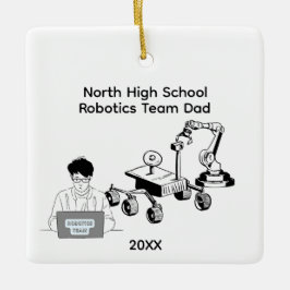 High School Roboter-Team-Vater Keramikornament