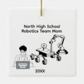 High School Robotics-Team-Mutter Keramikornament (Rückseite)