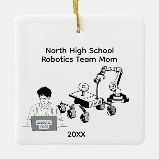 High School Robotics-Team-Mutter Keramikornament (Vorderseite)