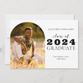 High School Senior Arch Ein-Foto-Abschluss Ankündigung (Vorderseite)