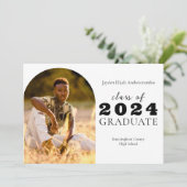 High School Senior Arch Ein-Foto-Abschluss Ankündigung (Stehend Vorderseite)