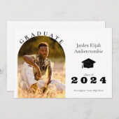 High School Senior Modern Arc Frame Abschluss Ankündigung (Vorne/Hinten)