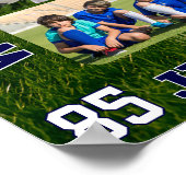 High School Soccer Team Sports Photo Collage Poster (Ecke)