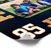 High School Soccer Team Sports Picture Collage Poster (Ecke)