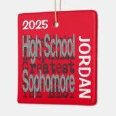 High School Sophomore Extraordinaire CUSTOM Keramikornament (Links)