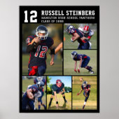 High School Sports Senior Night 6 Photo Collage Poster (Vorne)