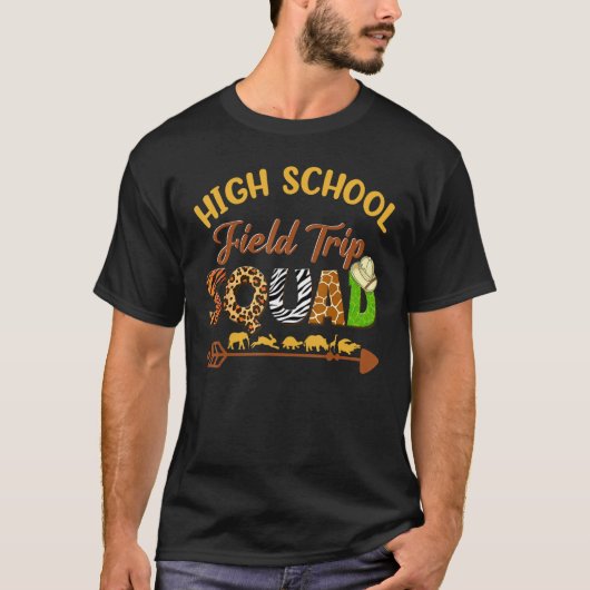 High School Students School Zoo Field Trip Squad M T-Shirt (Vorderseite)