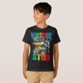 High School Study Monster Truck Dinosaur T-Shirt (Vorne ganz)