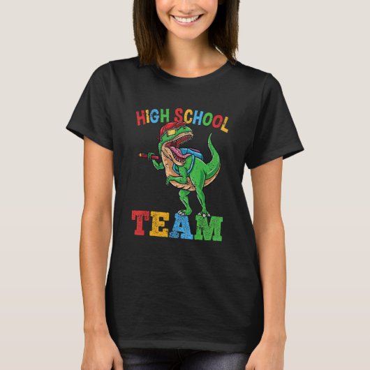 High School Team Rex Dinosaur Back To School Boys T-Shirt (Vorderseite)