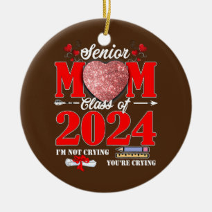 High School Uni Senior Mama Class of 2024 Keramik Ornament