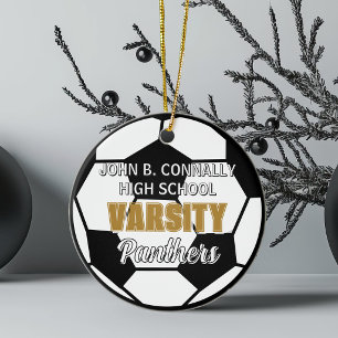High School Universitätsmannschaft Fußball-Weihnac Keramik Ornament