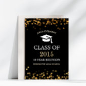 High School Wiedersehen Black Gold Einladung