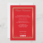 High School Wiedersehen Bold Red Einladung (Vorderseite)