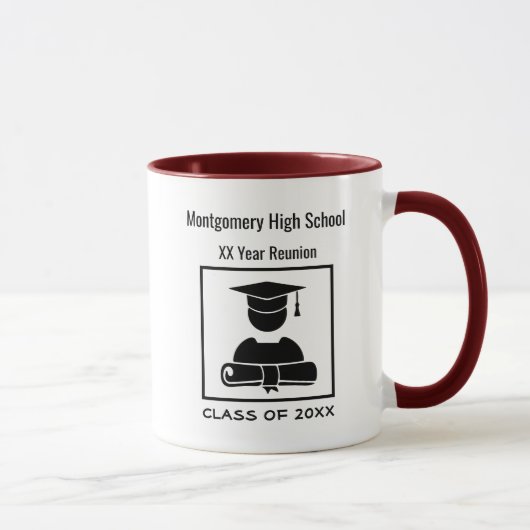 High School Wiedersehen Custom ALL Black Tasse (Rechts)