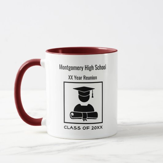 High School Wiedersehen Custom ALL Black Tasse (Links)