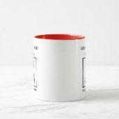 High School Wiedersehen Custom Black Red Tasse (Zentrum)