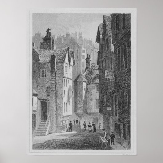 High School, Wynd, Edinburgh, graviert von Poster (Vorne)