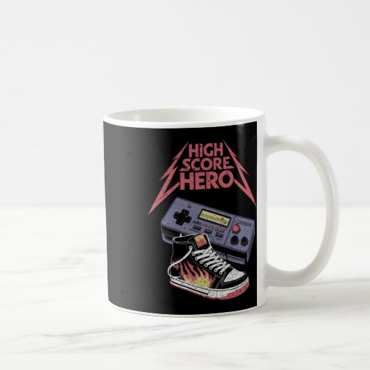 High Score Held Retro Gaming Gamer Kaffeetasse (Rechts)