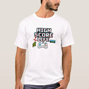 High Score Life T-Shirt – Retro-Gamer-Shirt