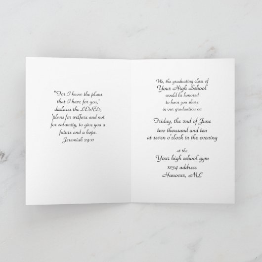 High Shool Graduation Einladung (Innenseite)