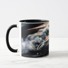 High Speed Black Sports Car Driving Tasse