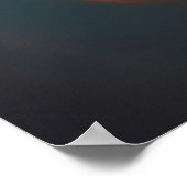 High-Speed-Drift-Auto Digitaler Neon-Sonnenunterga Poster (Ecke)