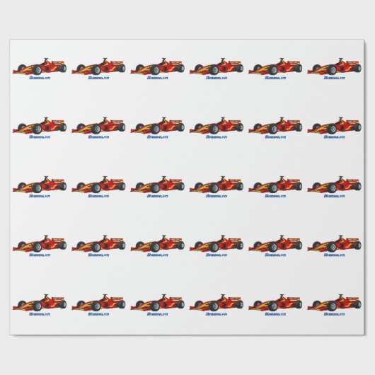 High speed racing cars cartoon illustration geschenkpapier (Flach)