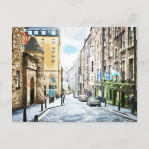 ็ High Street Edinburgh Road Alley Historic  Postkarte