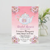 High Tea Party Bridal Dusche Einladung (Stehend Vorderseite)
