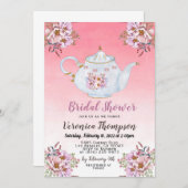 High Tea Party Bridal Dusche Einladung (Vorne/Hinten)