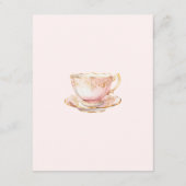 High Tea Pastel Pink Bridal Shower Party Game Begleitkarte (Rückseite)