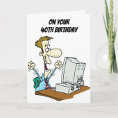 ****HIGH TECH**** "40." GEBURTSTAG WÜNSCHE KARTE (Vorderseite)