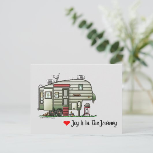 High Tech 5th Wheel Postkarte (Stehend Vorderseite)