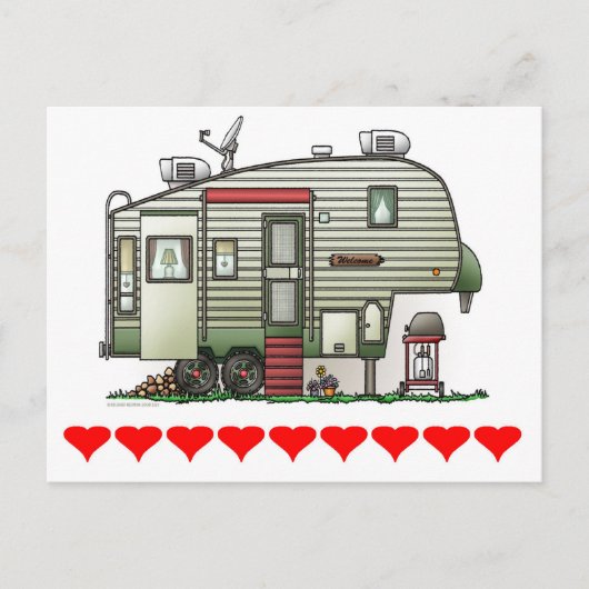 High Tech 5th Wheel Postkarte (Vorderseite)