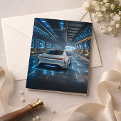 High-Tech-Automobil-Druck | Modernes Sci-Fi-Auto Karte