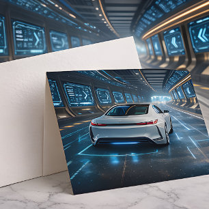 High-Tech-Automobil-Druck   Modernes Sci-Fi-Auto Karte