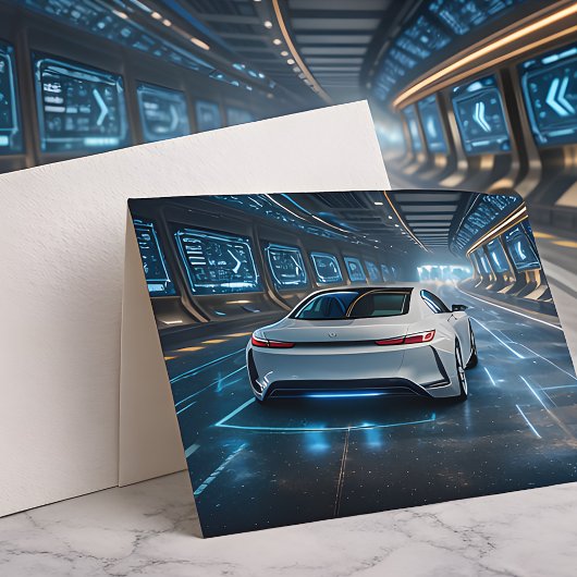 High-Tech-Automobil-Druck | Modernes Sci-Fi-Auto Karte